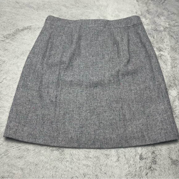 Talbots Wool Herringbone Faux Wrap Scallop Buttons Career Old Money Sz 10P NWT - Picture 5 of 8